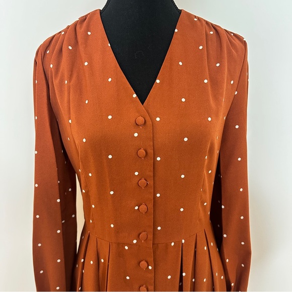 [WOMEN] RIHOAS Maxi Dress Dark Fall Orange Small Like New Rarely Worn - Picture 3 of 7